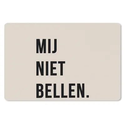 Produktbild von MuchoWow® Mauspad Mousepad Zitate - Sprichwörter - Ruf mich nicht an. - Beige - Schwarz 27x18 cm - Mousepads - Maus Mat - Pad - Mausunterlage - Büroartikel - Desk Matten