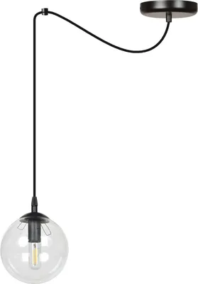 Obrázok produktu pre Emibig Závesné svietidlo 1xE14 40W GIGI 1 BLACK TRANSPARENT 936/1