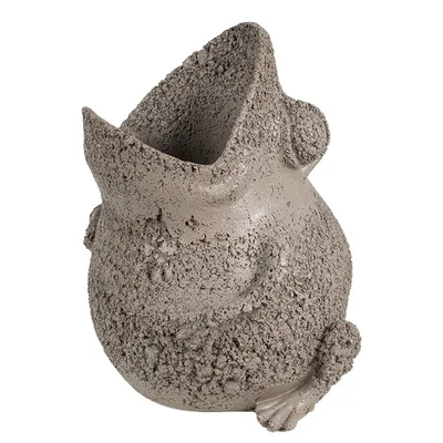 Obrázok produktu pre Clayre & Eef Kvetináč Žaba 26x25x32 cm Sivá Polyresin