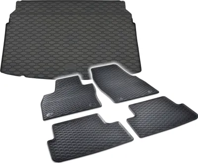 Produktbild von Gummi Fußmatten + Kofferraumwanne Set für VW Polo 6 2G / AW, Bj. 6/2017-