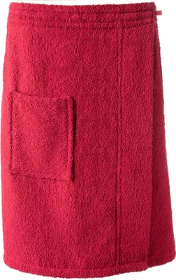 Zdjęcie produktu dla Krótki kilt Funlike, rozmiar S/M, kolor bordowy, bawełna frotte, gramatura 400 g/m², wymiary 60 x 152 cm