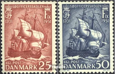 Produktbild von Briefmarken Dänemark 1951 Mi 323-324 (kompl.Ausg.) postfrisch Seekadettenschule