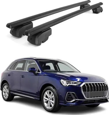 Produktbild von Dachträger Grundtäger für Audi Q3 mk2 2018-2025 75kg Alu Schwarz 2 tlg