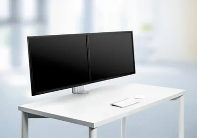 Produktbild von Novus Dahle Monitor Halter 2 Displays Tischmontage weiß 2-7 kg