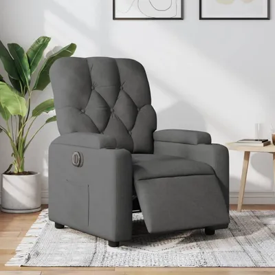 Image de Fauteuil électrique relax - Fauteuil réglable - Fauteuil pour télévision - Fauteuil gris foncé