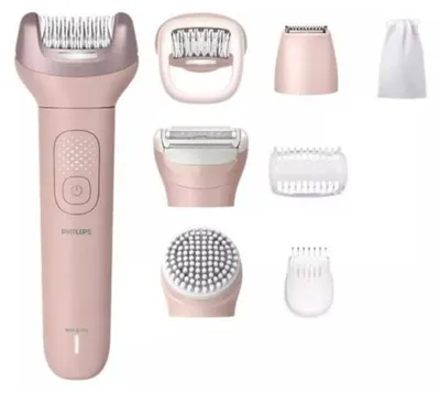 Produktbild von Philips Epilator Series 9000 BRE719/00 Kabelloser Epilierer, nass und trocken, Pink, 32 Pinzette, Depilation, Exfoliation, Rasieren, 70400 RPM, Akku, Integrierte Batterie