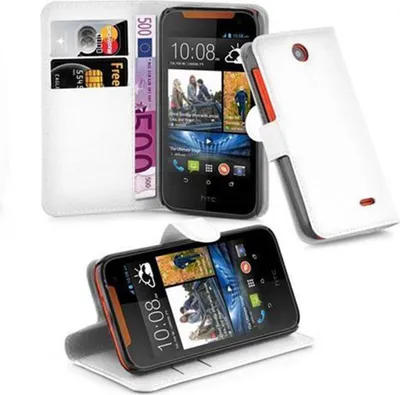 Obrázek produktu pro Cadorabo Case for HTC Desire 310 Protective Case in White Pouzdro na mobilní telefon s magnetickým zavíráním