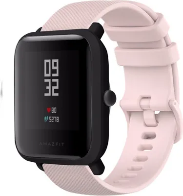 Produktbild von Strap-it Xiaomi Amazfit Bip Luxus Silikonarmband (Rosa)