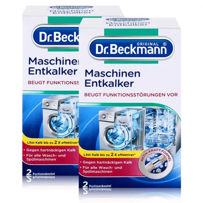 Produktbild von Dr. Beckmann Maschinen Entkalker 2 x 50g - Gegen hartnäckigen Kalk (2er Pack)