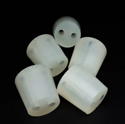 Produktbild von Silikon Stopfen 35/29mm + 2 Löcher x 5 Stk. Konischer Silikonstopfen, Silikon Pfropfen