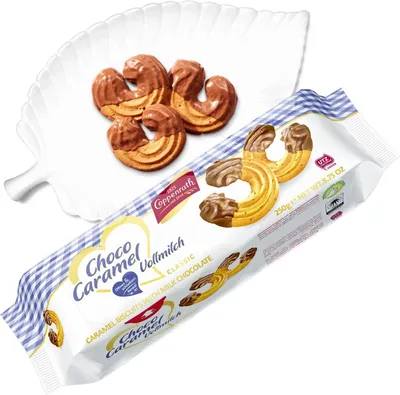 Produktbild von Classic Choco Caramel Vollmilch Gebäck von Coppenrath, 250g (MHD: 11.06.2024)
