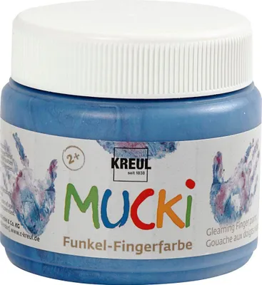 Image de Mucki Vingerverf - Blauw Metallic, 150ml