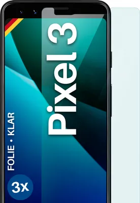 Produktbild von moex® 3x Schutzfolie kompatibel mit Google Pixel 3 - Displayschutzfolie dünn Folie, Klar