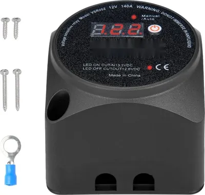 Produktbild von Spannungsgesteuertes Trennrelais 12 V - 140 A - Manuell & Automatisch - VSR-Relais mit LCD-Bildschirm - Ideal für ATV, UTV, Wohnmobil, Geländewagen, LKW, Boot, Yacht