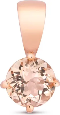 Image de Pendentif Femme Or Rose 375/1000 avec Morganite - 12mm*6mm; TRS28608