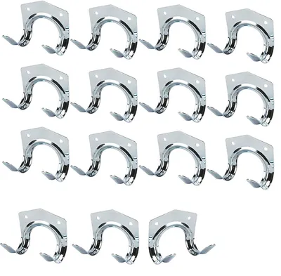Produktbild von Mehrzweckhaken Set 15 Stück Wandhalterung doppelter Haken Eisen 7x6x5cm mit Schrauben