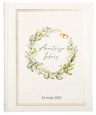 Produktbild von Weißes Einsteckalbum für 300 Hochzeitsfotos mit Personalisierung