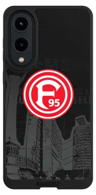Produktbild von NIVOCASE Handyhülle für Samsung Galaxy S25 Edge Hülle NIVOpure Case Schwarz Fortuna Düsseldorf Logo Offizielles Lizenzprodukt