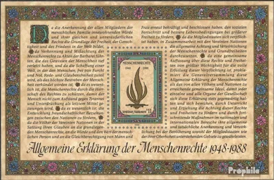 Produktbild von Briefmarken UNO - Wien 1988 Mi Block4 (kompl.Ausg.) FDC Menschenrechte