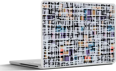 Produktbild von MuchoWow® Laptop Aufkleber Sticker Cover Linie - Abstrakt - Muster 30x21 cm - Sticker für Laptop - Selbstklebend