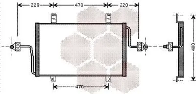 Produktbild von VAN WEZEL 43005279 Kondensator Klimaanlage Klimakondensator für RENAULT MASTER II Kasten (FD)