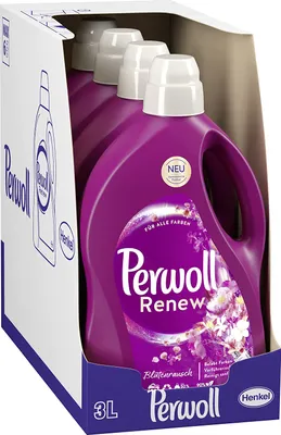 Produktbild von Perwoll Renew Blütenrausch Flüssigwaschmittel 4x50 Buntwäsche Weiß Waschmittel