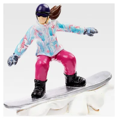 Produktbild von Miniatur Snowboarderin, ca. 9,5 cm