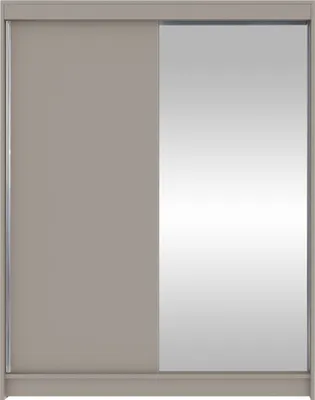 Produktbild von MIRJAN24 Schwebetürenschrank Camino I, Garderobe mit zwei Türen, Frontspiegel, Kleiderschrank (Farbe: Cashmere, ohne Beleuchtung)