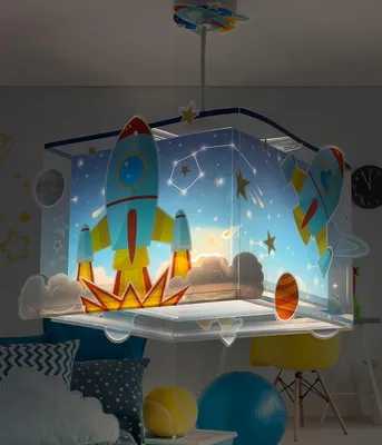 Immagine prodotto di Lampada da soffitto a sospensione per bambini Rocket Razzo