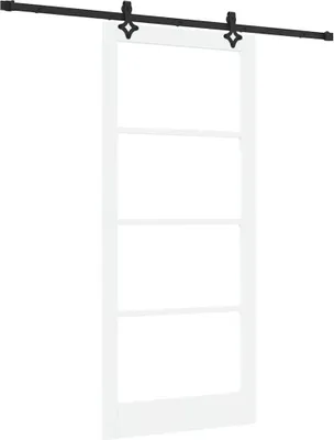 Zdjęcie produktu dla vidaXL Drzwi przesuwne ORKDAL biało-czarne 93 x 211 cm