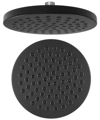Productafbeelding van Aqualine douchekop, diameter 200 mm, ABS / mat zwart