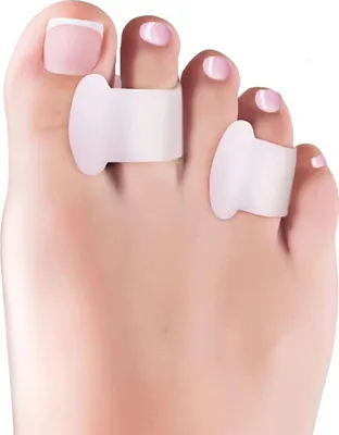 Produktbild von Zehenspreizer Kleiner Zeh Gel, 12 Stück Zehentrenner Silikon, kleiner zeh schiene für überlappende Zehen, Relief Kleiner Zehen Druck und Schmerzen, Geeignet für Laufen, Wandern, Yoga.