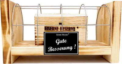 Produktbild von Gute Besserung - Eiserne Reserve Gitterbox Geldgeschenk zur Genesung