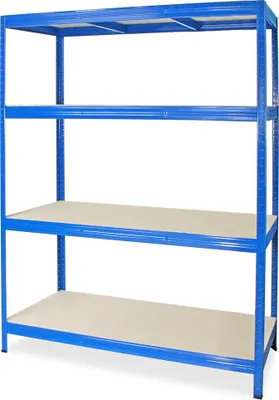 Produktbild von Großfachregal, Stecksystem, 4 Böden, Trg 350 kg/Ebene, HxBxT 1800x1500x600 mm