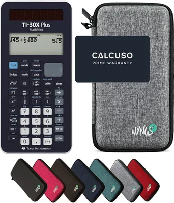 Produktbild von TI-30X Plus MathPrint inkl. WYNGS Schutztasche Hellgrau - Wissenschaftlicher Taschenrechner - Basic Set