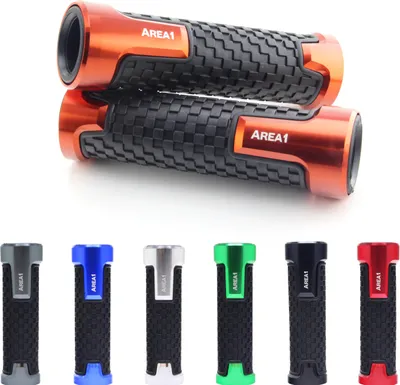 Produktbild von Area1 universal Motorrad Griffe Motorroller Lenkergriffe Griffgummis 2 Stück 1x 22mm + 1x 24-25mm (7/8 / 1 Zoll) kompatibel mit BMW Honda (11-O)