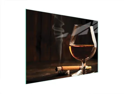 Produktbild von Glas Schneidebrett 40x30 cm mit Wein-Motiv, rutschfest & hygienisch