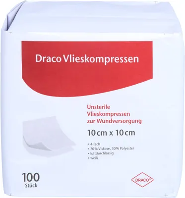 Produktbild von Vliesstoffkompressen 10x10cm 4fach unsteril, 100 St KOM