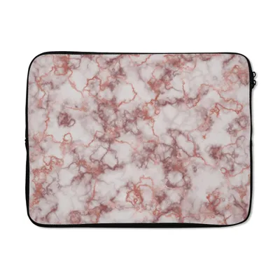 Produktbild von MuchoWow® Laptop Hülle 17 Zoll Laptoptasche Roségold - Marmor - Achat - Luxus - Zipper - Schutzabdeckung