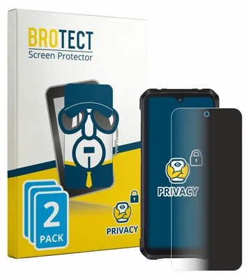 Produktbild von 2x BROTECT Sichtschutzfolie für Cubot King Kong Power 5 Anti-Spy Privacy Sichtschutz Blickschutz Folie Blaulicht-Schutz