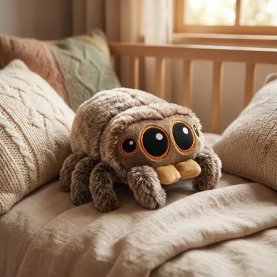 Produktbild von Black Little Lucas Spinne Plüschtier Kuscheltier Kissen Puppe Anime Spielzeug Kindergeschenk
