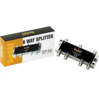 Immagine prodotto di sdoppiatore d'antenna a 6 vie F GN-6GN 5-2400MHz Sdoppiatore satellitare Sdoppiatore satellitare Presa F
