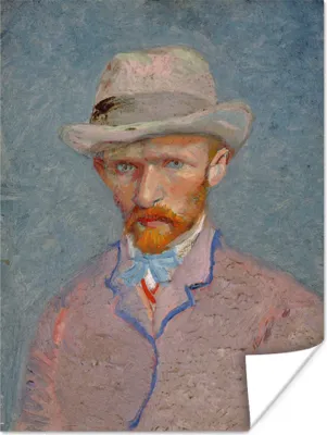 Produktbild von MuchoWow® Poster Selbstporträt - Vincent van Gogh 90x120 cm - Wohnzimmer