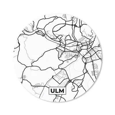 Produktbild von MuchoWow® Mauspad Mousepad Karte - Ulm - Stadtplan 30x30 cm - Mousepads - Maus Mat - Pad - Mausunterlage - Tischunterlage - Schreibtischmatten