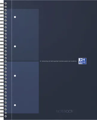Produktbild von Oxford International, Einfarbig, Dunkelblau, A4+, 80 Blätter, 80 g/m², Kariertes Papier