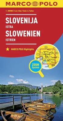 Image de Carte des régions de Slovénie et de l'Istrie, édition Marco Polo, échelle 1:300 000