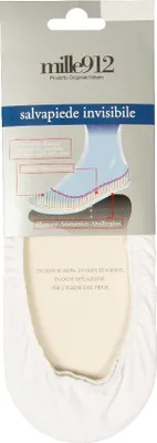 Image de Semelles unies CIOCCA mille912, une paire de semelles invisibles, semelle anatomique élastique ultraplate, référence S266D, taille 39/40, pied 39/40, 60 % coton, 40 % polyamide