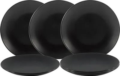 Produktbild von Teller in schwarz - 6er Set - matt Ø 21 cm