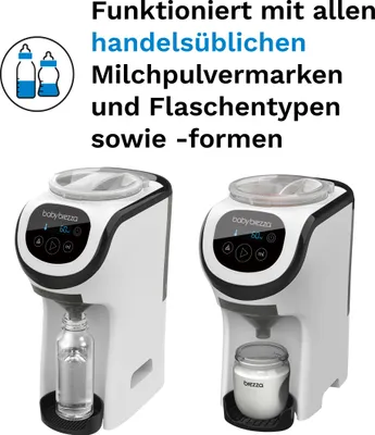 Produktbild von Baby Brezza Formula Pro Mini: automatischer und kompakter Flaschenzubereiter - dosiert, mischt und erwärmt Milchpulver auf Knopfdruck, Farbe: weiß, Size:Mini