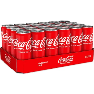 Immagine prodotto di Bevanda analcolica Coca Cola Regular Blik 330ml | 24 pezzi
